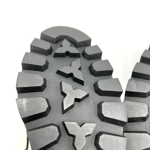 Franco Sarto Size 10 Bergamot Black Textured Patent Lug Sole Loafers Shoes - Picture 8 of 13